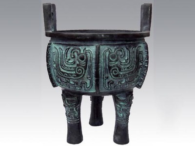 【青铜礼品 鼎 凤纹鼎 青铜工艺品】价格,厂家,图片,金属工艺品,潍坊市盛艺园林景观工程-